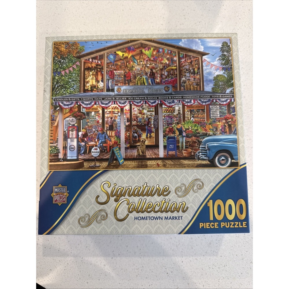 Master Pieces Jigsaw Puzzle 1000 Pc Signature Collection Hometown Market store
